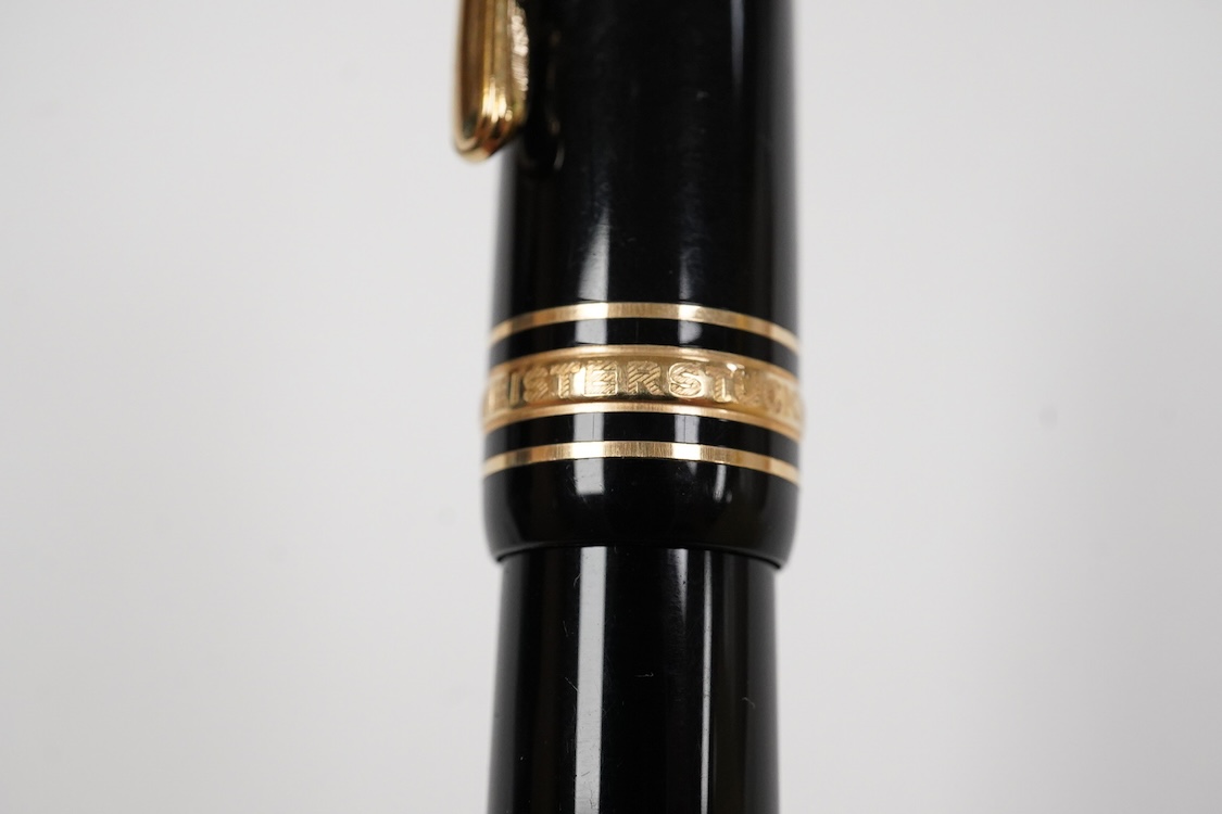 A Mont Blanc 146 size pen which has been customised to a letter opener